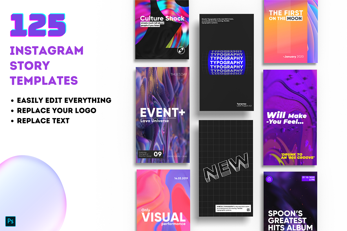 125 Modern Instagram Story Template, a Social Media Template by Kay Designs (Photo 4 of 4)