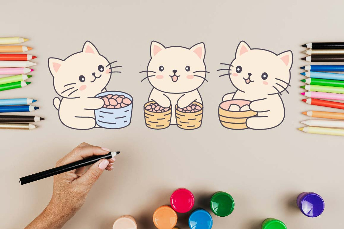 16 Cute Kitten Cat Cartoon Character, an Animal Illustration by jongcreative (Photo 2 of 6)