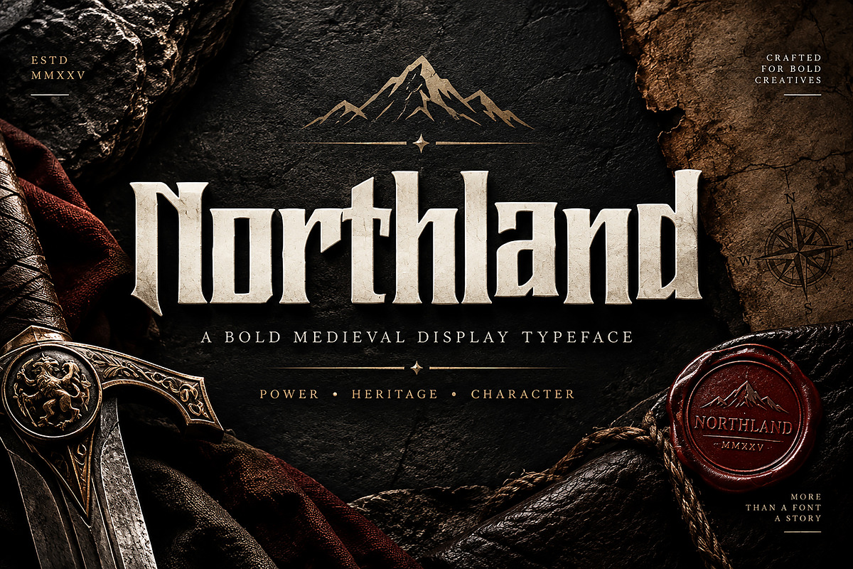 Northland, a Blackletter Font by Wow Magic (Photo 3 of 5)