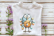 Whimsical Funny Easter Bird Clipart, an Illustration by OK Design (Thumbnail 5 of 6)
