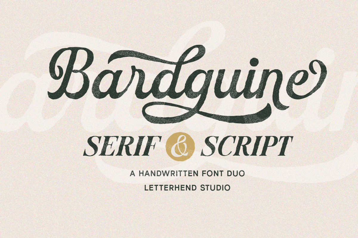 Bardguine Font Duo, a Script Font by Letterhend Studio (Photo 1 of 12)