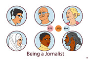 Being a journalist, a Person Illustration by Olillia (Thumbnail 4 of 12)