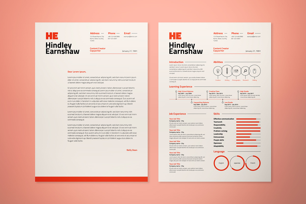 Professional Resume & Cover Letter, a Resume Template by The Good Store (Photo 1 of 3)