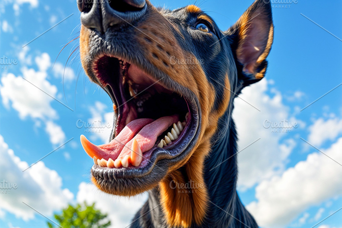 3 Funny Doberman Fisheye Photo Pack, an Animal Photo by StockVerse Creative (Photo 3 of 5)