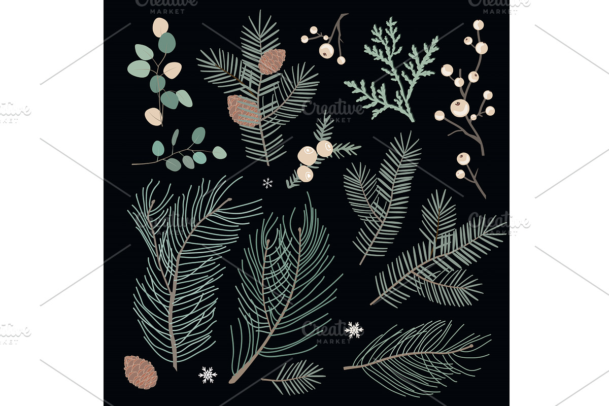 Christmas foliage decoration, an Object Illustration by Toltemara
