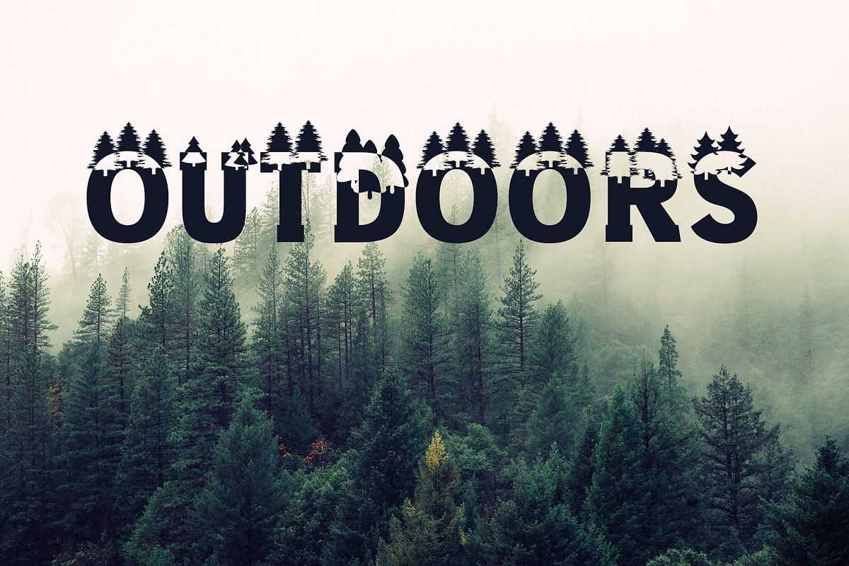 Forest Outdoors Font, a Font by vladocar (Photo 5 of 9)