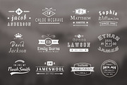 12 Vintage Name Logo Badges: 50% Off, a Branding & Logo
