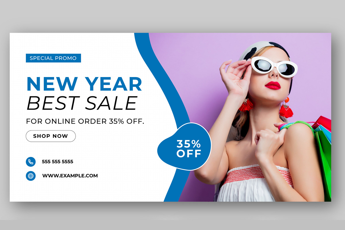 New Year Sale Web Banner Set, an UI Kit Template by CreativeShaper (Photo 2 of 4)