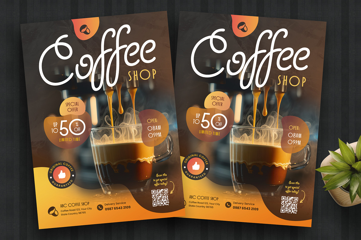 Coffe Shop Flyer Template, a Flyer Template by Boostock (Photo 1 of 6)