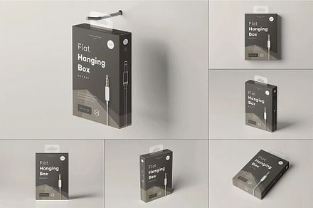 Hanging Box Mock-up, a Packaging Mockup by zippypixelstudio