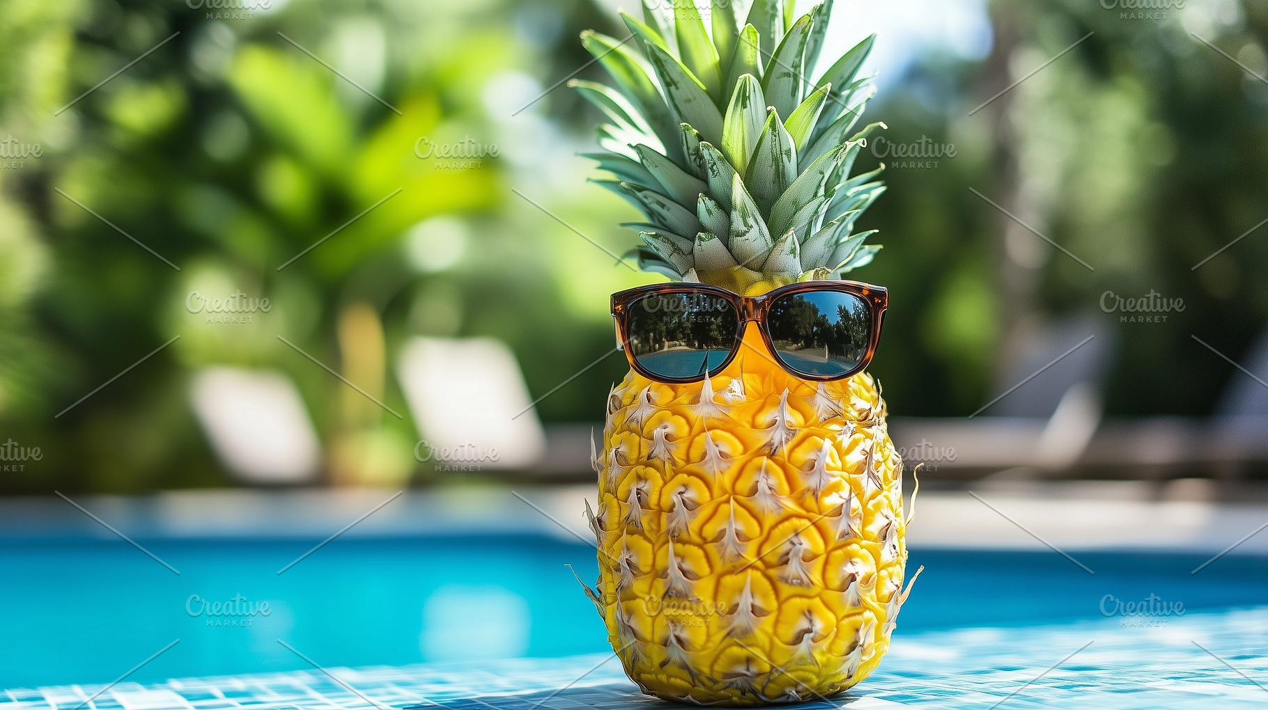 Stylish pineapple with sunglasses, a Food & Drink Photo by MistyDay