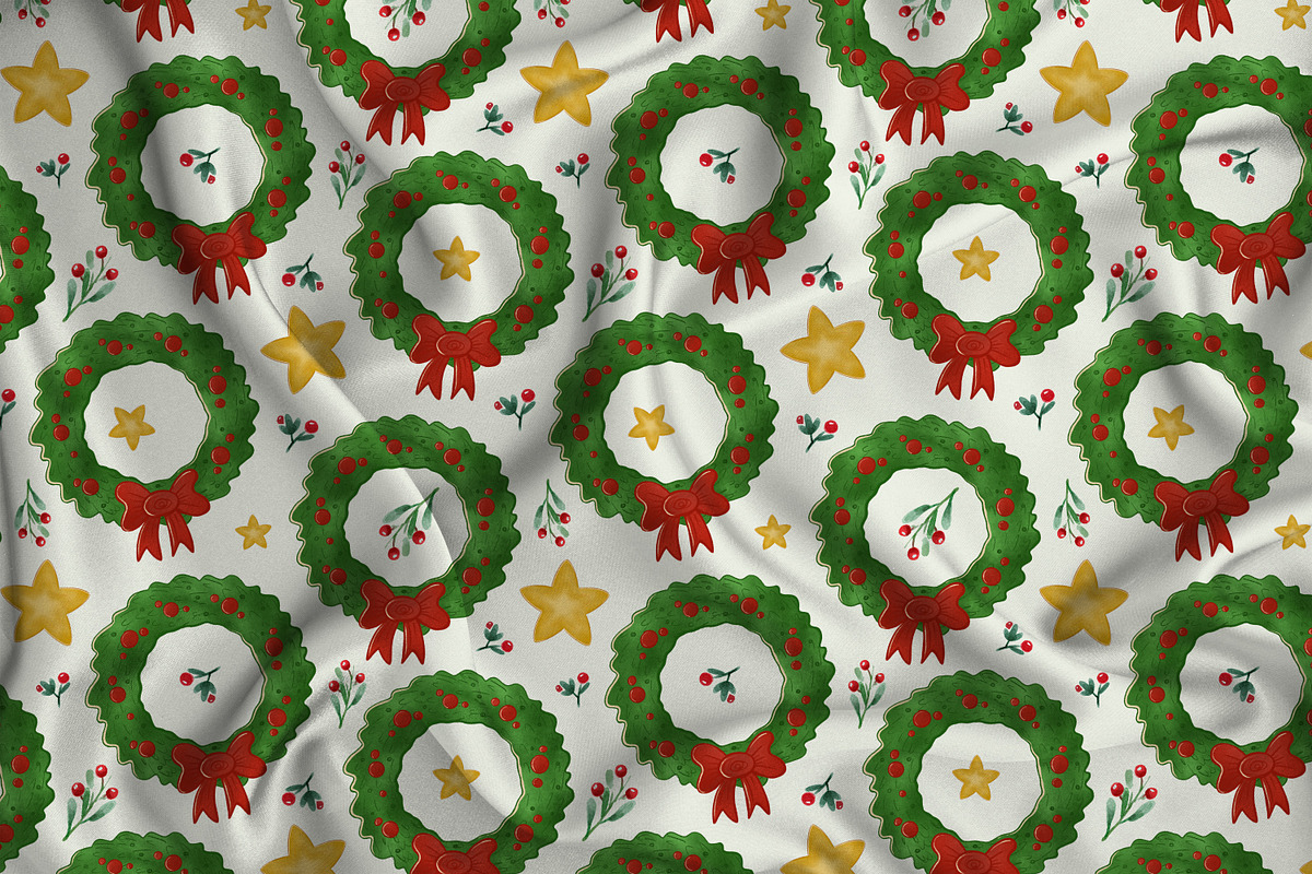 Xmas Ornaments Seamless Pattern, a Pattern Graphic by Kreeya Art Shop (Photo 10 of 10)