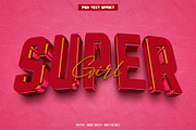 Super Girl 3D editable text effect, a Layer Style Add-On by Hello Muh (Thumbnail 1 of 2)