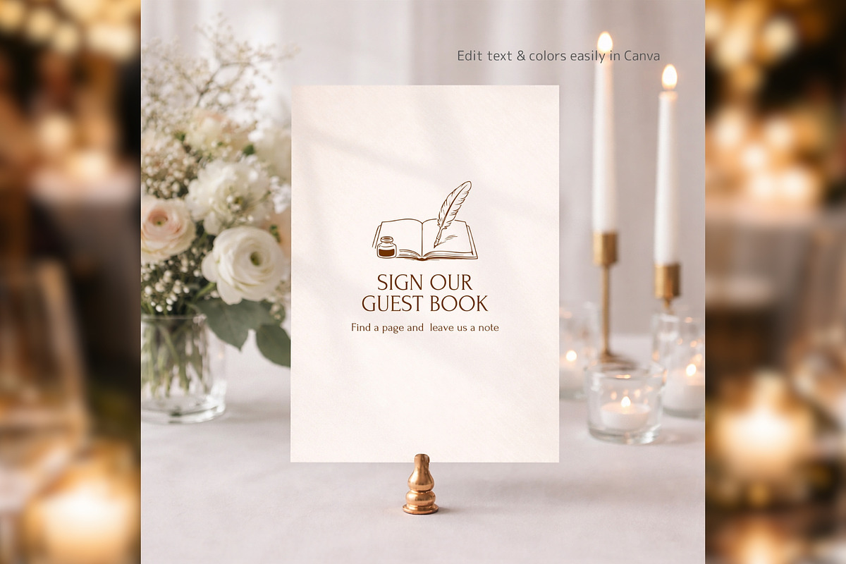 Luxury Guest Book Canva bd0004, a Card Template by TyphoonStudio (Photo 5 of 8)