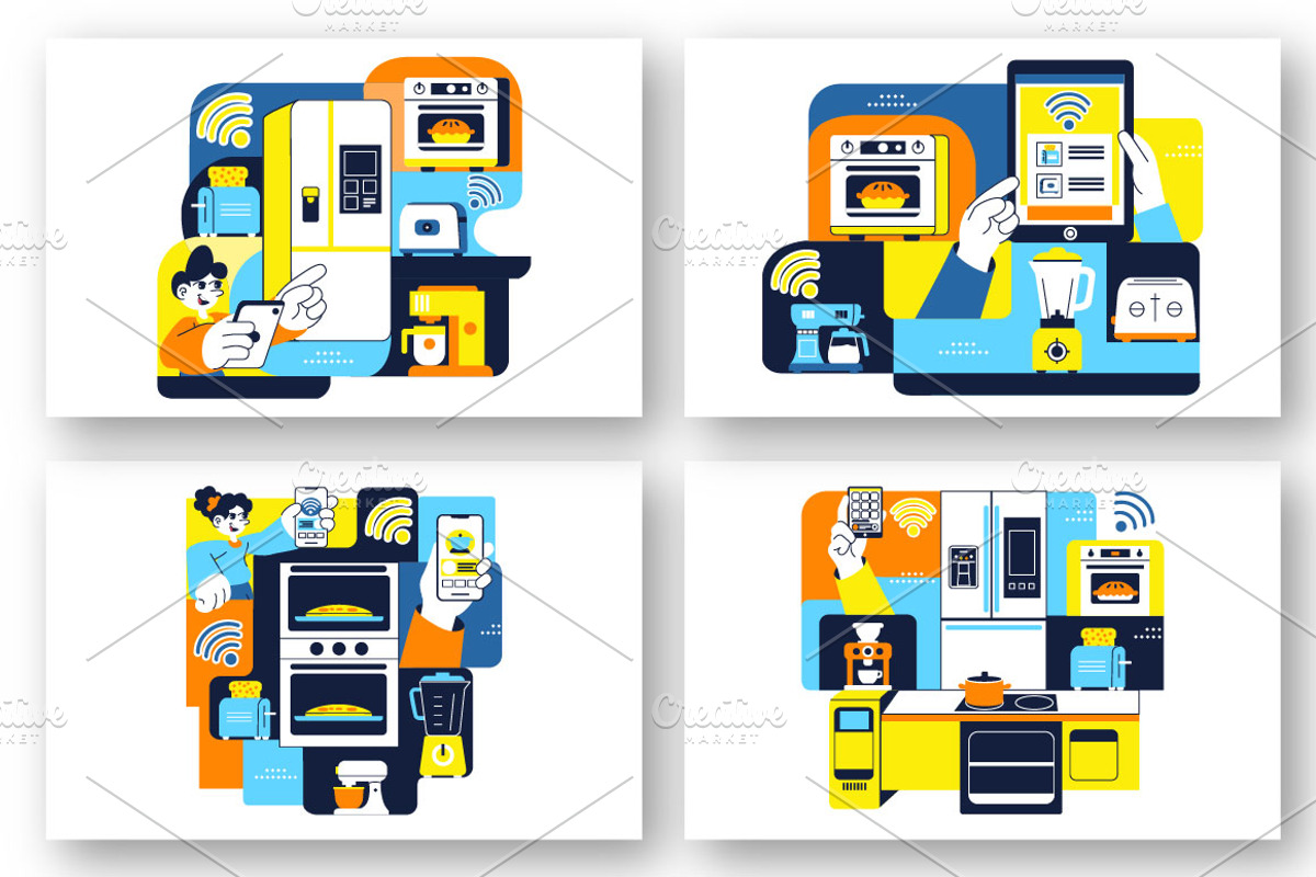 10 Smart Kitchen Appliances, a Technology Illustration by denayunebgt (Photo 3 of 4)
