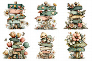 Whimsical Spring Singpost Clipart, an Illustration by Daily.Designs (Thumbnail 4 of 8)