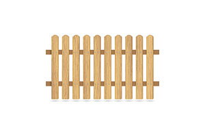 Wooden fence with nails