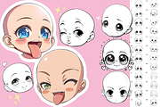 Procreate Chibi face brushes, a Brush Add-On by Revabrush (Thumbnail 4 of 7)