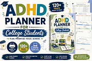 ADHD Planner for College Students, a Marketing Template by Book2bees (Thumbnail 1 of 4)
