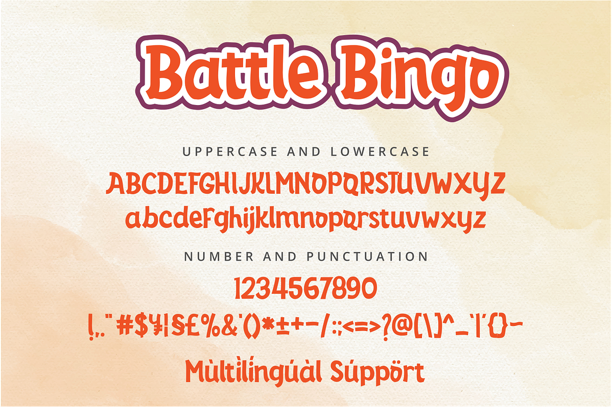 Battle Bingo - Fancy Display Font, a Font by zeenesia (Photo 6 of 7)