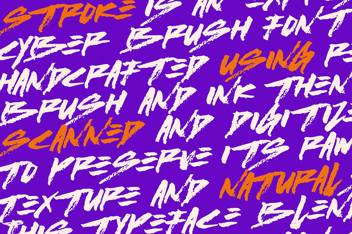 Stroke | Cyber Brush Font, a Handwritten Font by Ardana Creative (Photo 7 of 14)