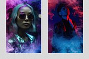 Neon Smoke Frames Effect Overlays, a Brushes & More by PhotoSpirit (Thumbnail 4 of 8)