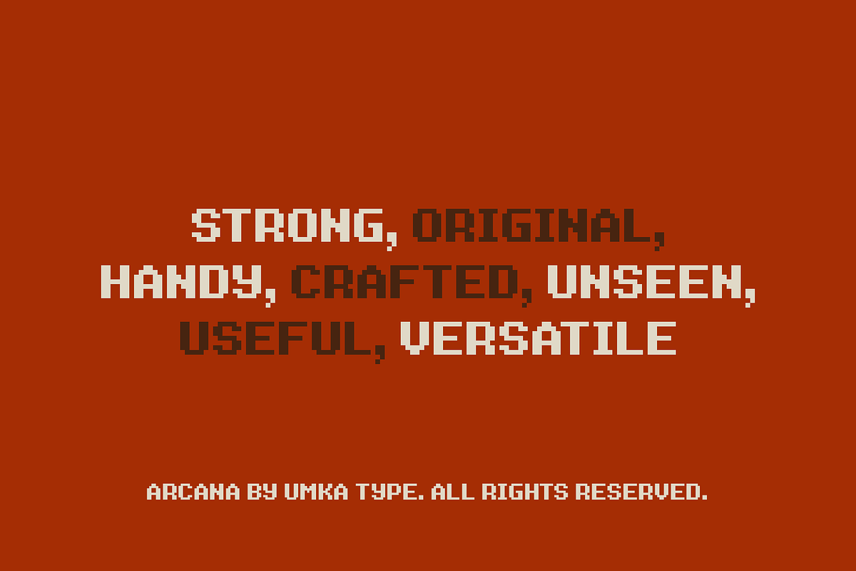 Arcana Game Pixel Font, a Font by alpercakici (Photo 8 of 13)