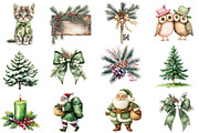 Green Christmas Winter Clipart, an Illustration by Designworld (Thumbnail 2 of 5)