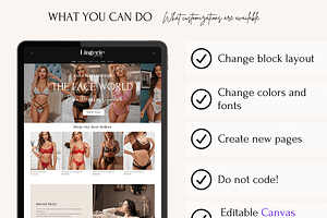 LINGERIE Black & Beige Shopify Theme