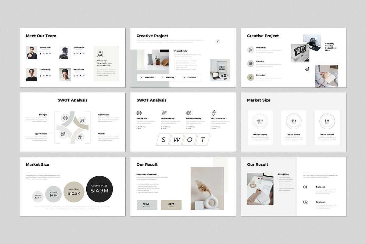 Minimal Presentation Template, a Presentation Template by GenerousArt (Photo 4 of 10)