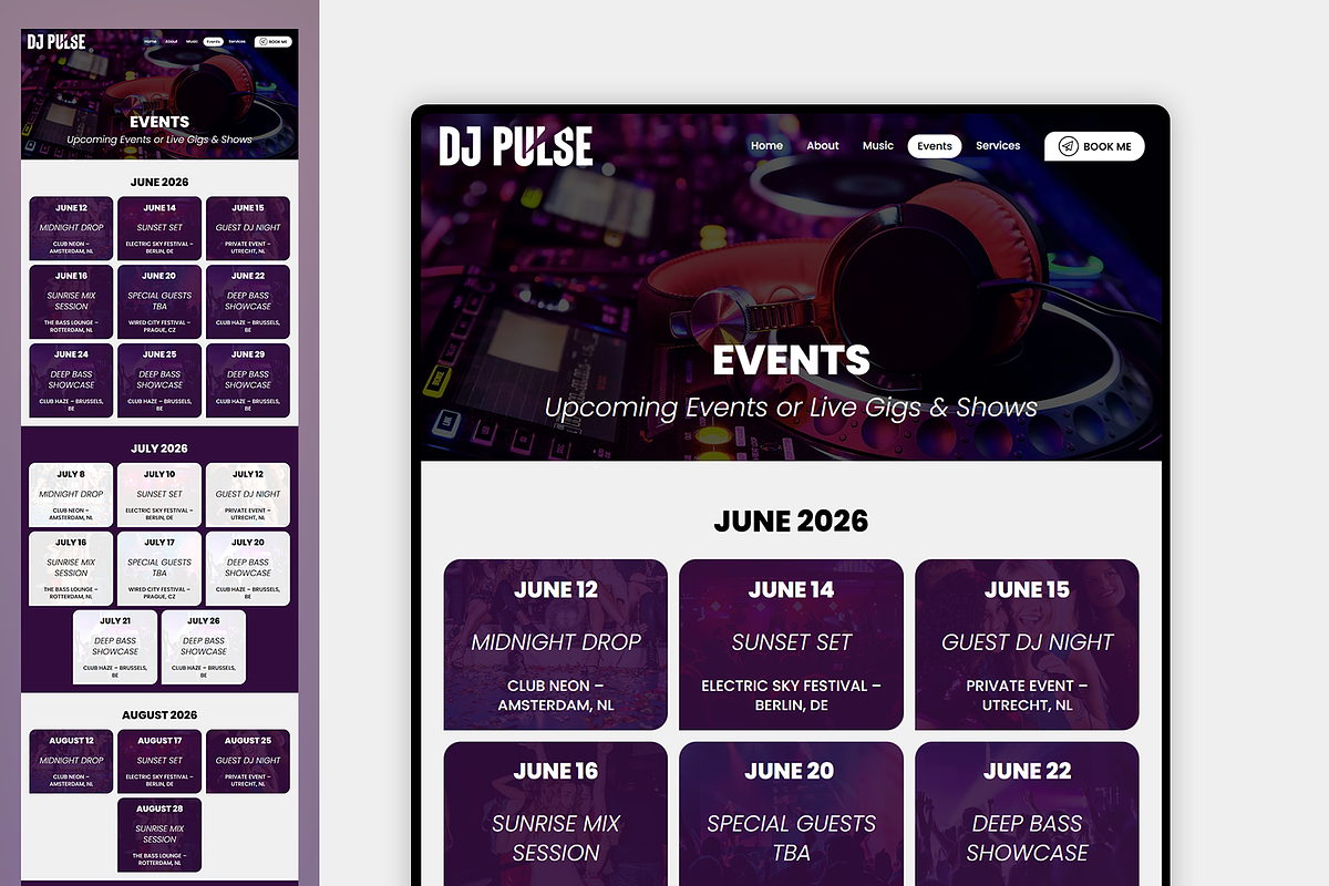 DJ & Disco Website Template, a Wix Template by Kitteeh (Photo 17 of 21)