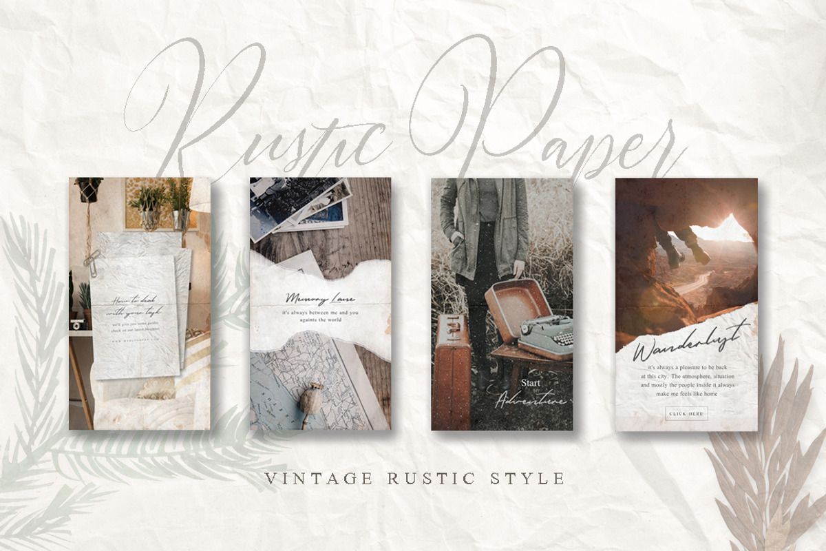 ANIMATED Rustic Paper Instagram Pack, a Social Media Template by Eviory (Photo 7 of 14)