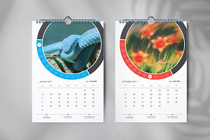 Wall calendar design template