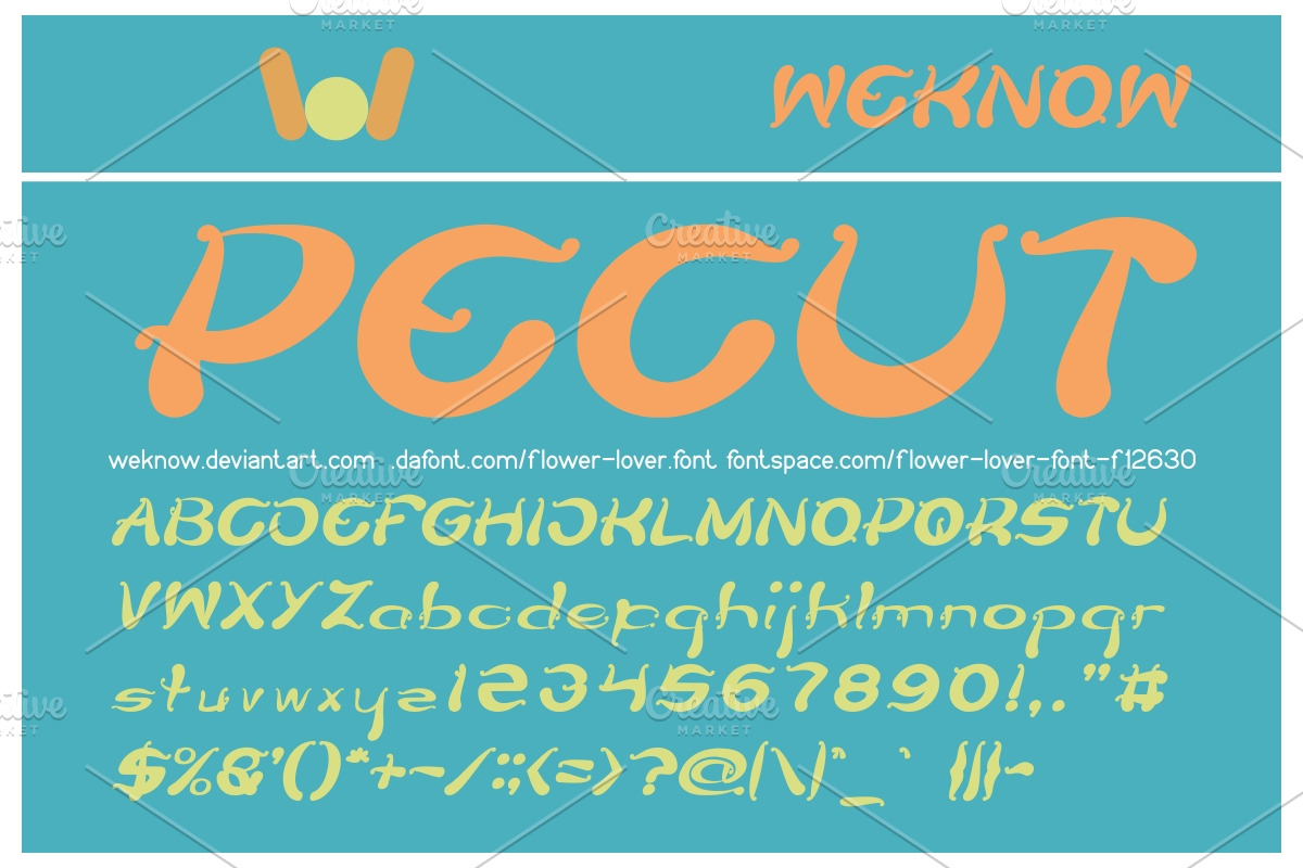 flower lover font preview 4