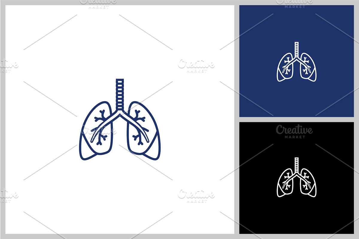 Vector Illustration of Human Lungs, a Healthcare Illustration by quadrazo