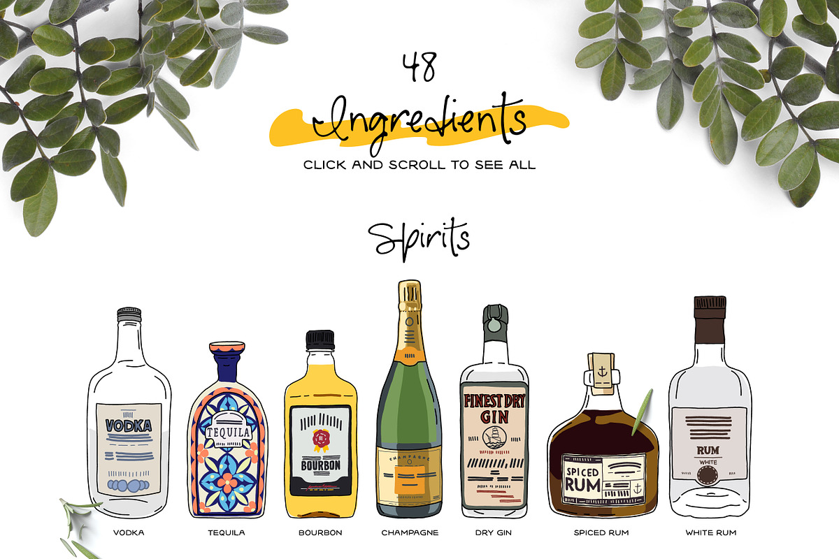 Signature Cocktail Creator Vector, a Food Illustration by ILLONA GRAPHICS (Photo 4 of 11)