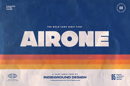 Airone Font, a Sans Serif Font by Indieground Design Inc.