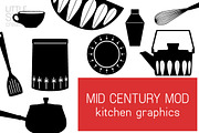 Mid Century Mod Kitchen Graphics, an Icon by Little Star Creative (Thumbnail 1 of 3)
