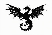 Ornate Heraldic Dragon Emblem, an Illustration by Creativeshirt (Thumbnail 7 of 9)