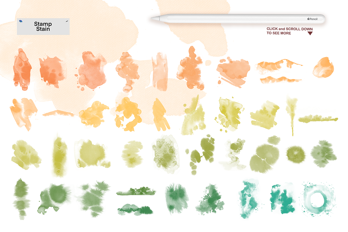 WATERCOLOR STUDIO FOR PROCREATE, a Brush Add-On by AlexandraArt (Photo 8 of 11)