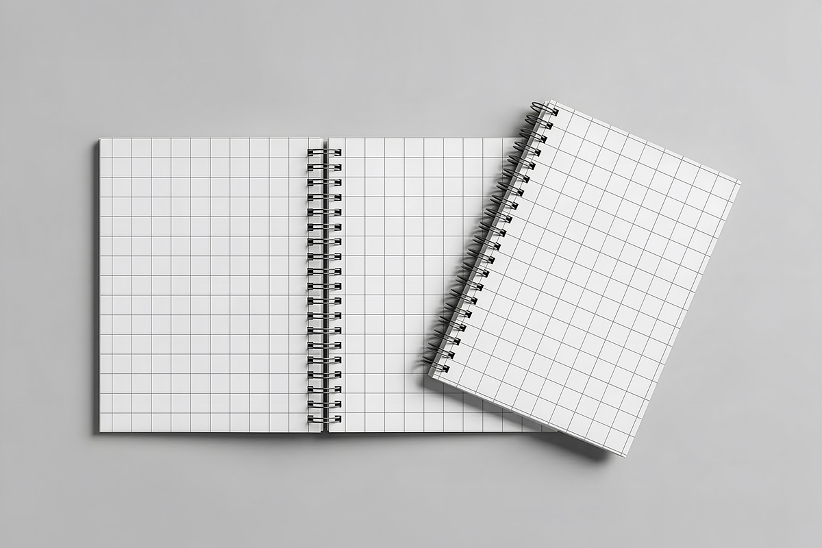 Spiral Notebook Mockup, a Books & Magazine Mockup by Nathatype (Photo 3 of 9)