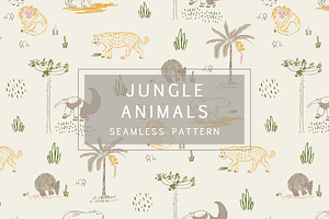 Jungle Animals Seamless Pattern