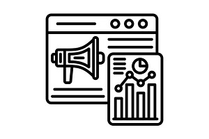 Analytics Line Icon, an Outline Icon by Pexelpy