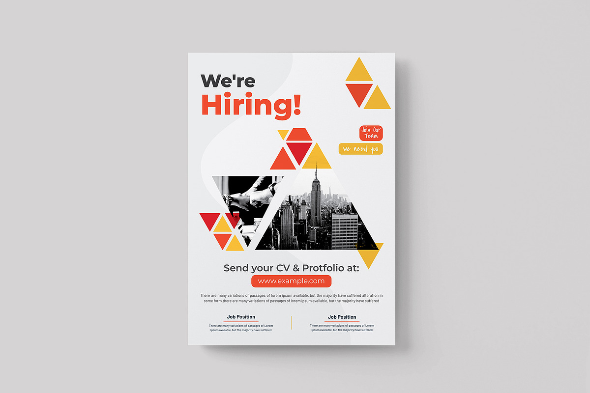 We Are Hiring Flyer, a Flyer Template by mrPixelLab (Photo 1 of 2)