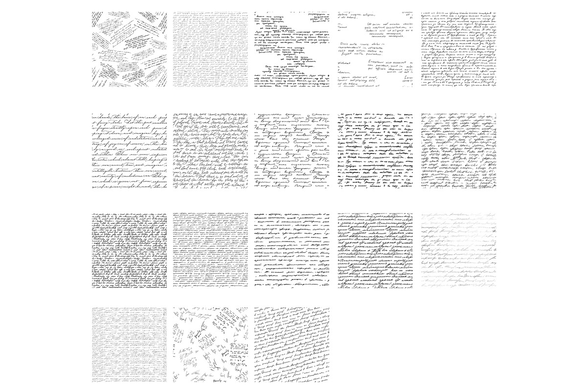 18 Seamless Black Handwriting PNG, a Pattern Graphic by ThingsbyLary (Photo 9 of 10)