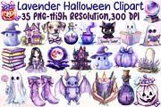 Lavender Halloween Clipart, an Illustration by Sublimation Artist (Thumbnail 1 of 6)