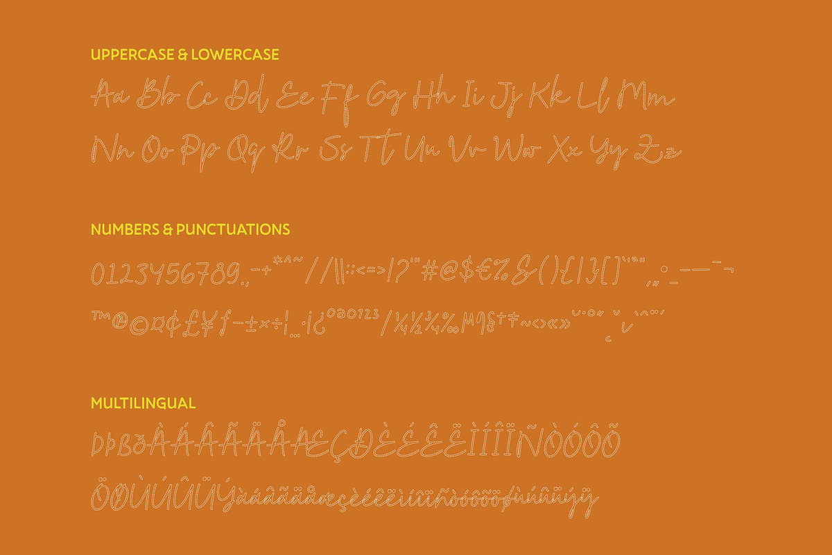 CS Mileya Dashed, a Script Font by Craft Supply Co. (Photo 8 of 8)