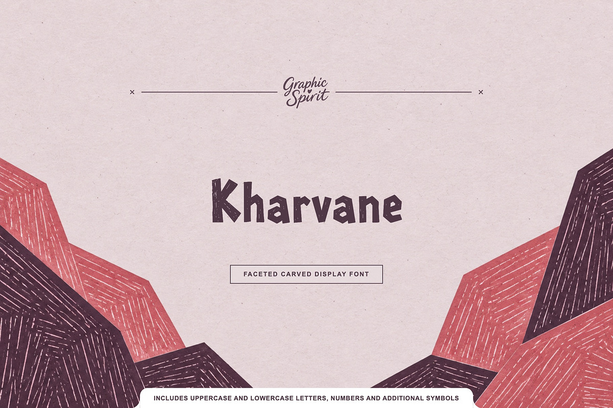 Kharvane Faceted Carved Display Font, a Blackletter Font by Graphic Spirit (Photo 1 of 8)