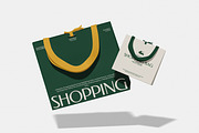 Shopping Bag with Ribbon Mockup, a Merchandise Mockup by Unerispace (Thumbnail 4 of 5)