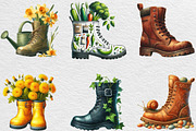 Garden Boots Sublimation Clipart, an Illustration by Black Bird Studio (Thumbnail 4 of 6)